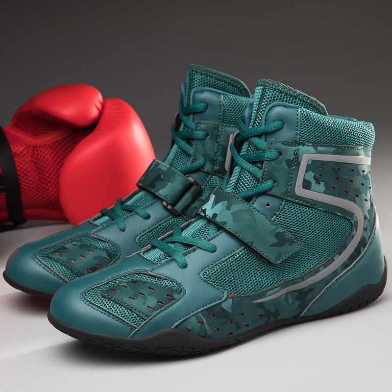 Cross-border hot-selling plus-size boxing, wrestling, and combat shoes for men and women, lightweight and non-slip, suitable for sanda training and combat sports