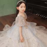 Детский наряд маленькой принцессы, платье девочки цветочницы, наряд для музыкальных выступлений, костюм, 2023