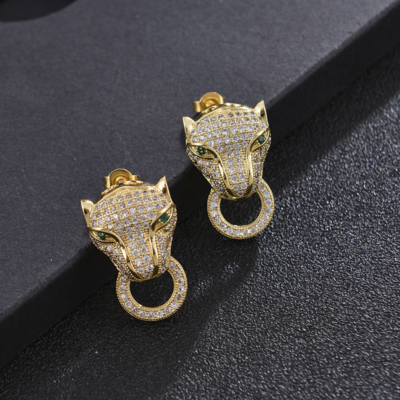 New Fish Bone Inlaid Diamond Long Earrings Wholesale display picture 9