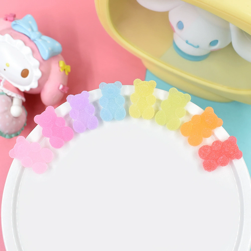 Cream phone case, earrings, accessories, gradient, with little bears, DIY