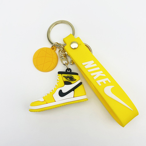 Mini ball shoe model keychain accessories soft plastic blind box claw machine backpack pendant circle chain gift small wholesale