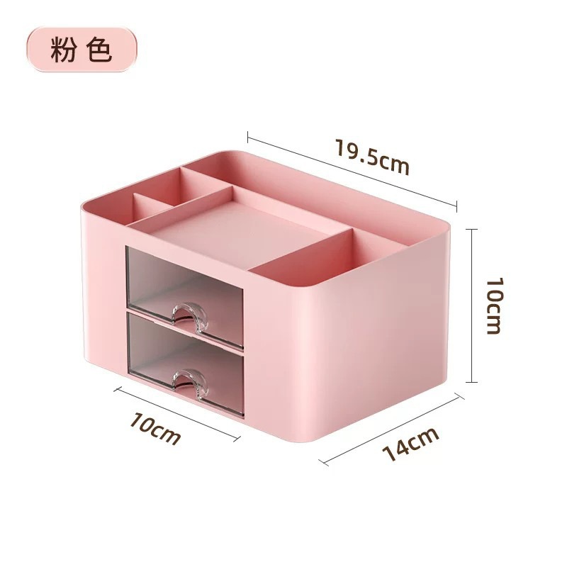 Caja de almacenamiento de portalápices de escritorio de dormitorio de estilo ins Cajón de acrílico Escritorio de estudiante Papelería de oficina Caja transparente