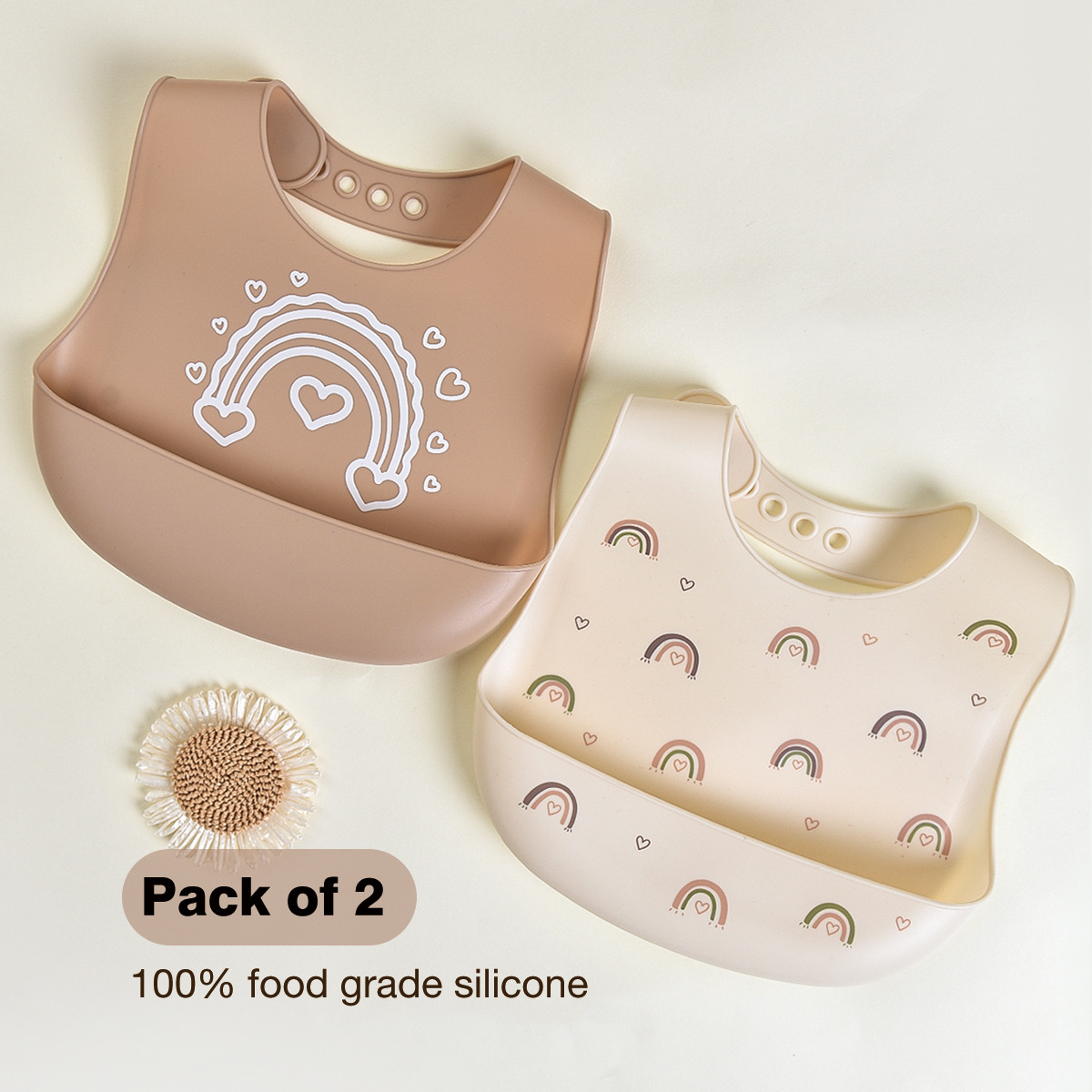 Bazo de comida de bebé impermeable silicona bolsas de comida suplementarias súper suaves para bebés portátiles Bazo de niños anti-sucio artefacto mágico