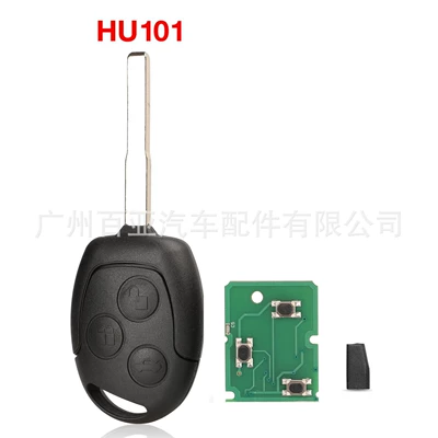 Suitable for 3-key Ford straight Board remote control car key ID60/ID63 chip 315/433MHz (Car Keys) - 315mhz-with-4d60-chip-hu101