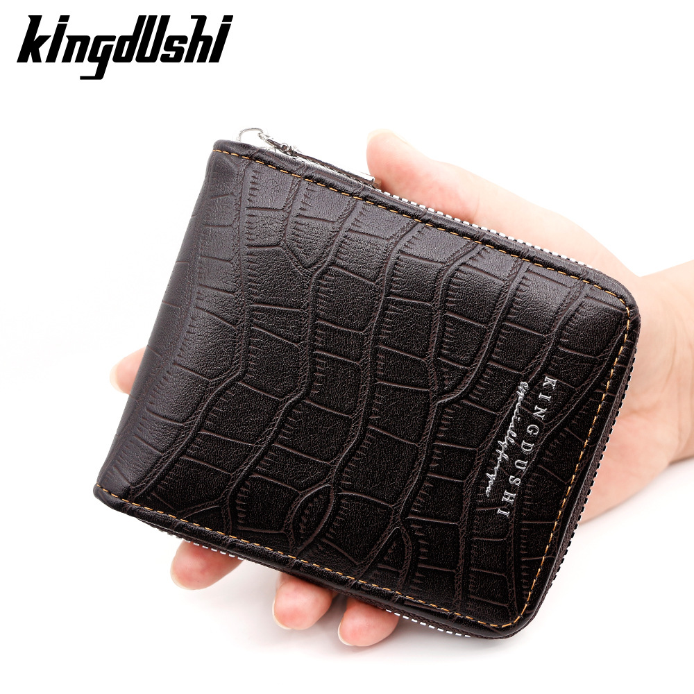 Europa y los Estados Unidos retro hombre corto billetera de piedra bisagra de cinturón bolso de cambio multi-tarjeta fábrica de cartera al por mayor