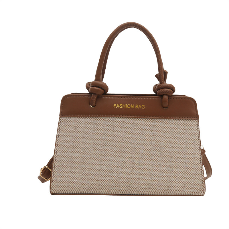 Bolso pequeño portátil retro estilo occidental mujer 2025 nuevo bolso cuadrado pequeño simple moda moda color contraste bolso de hombro