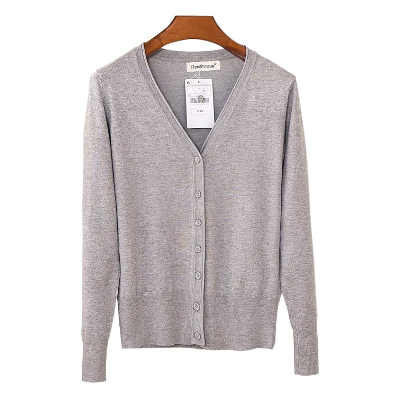 Comercio exterior exportación primavera y otoño prendas de punto sueltas cárdigans de mujer chaquetas finas de manga larga para primavera y otoño