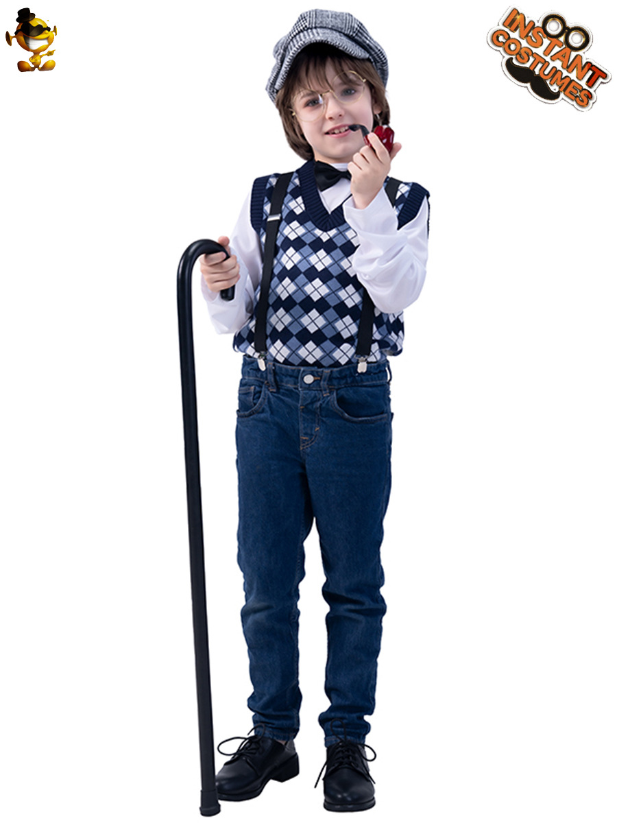 Traje de fiesta de la vejez de los niños de Halloween traje de rendimiento etapa traje de fiesta de los niños de COSPLAY