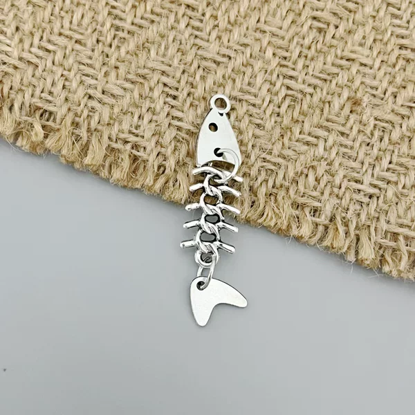 Personalized and Creative European and American Style Movable Fishbone Connection Alloy DIY Pendant Bracelet Necklace Earrings Jewelry