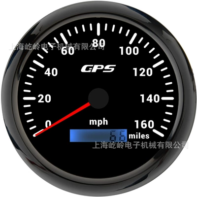 automobile instrument – Colorful Backlit Pointer GPS - 0-160mph-black-frame-black-bottom