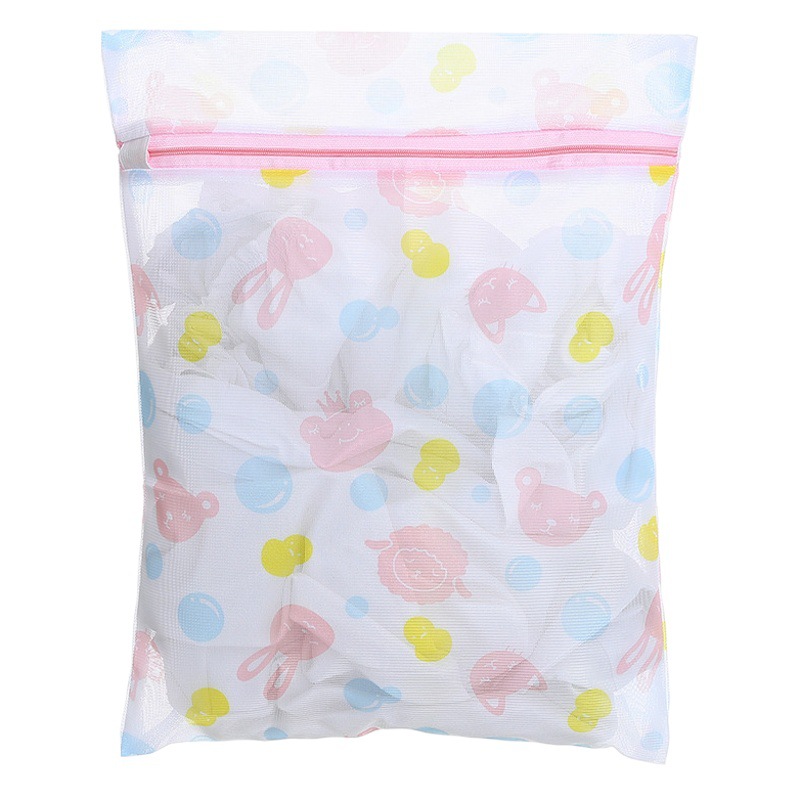 Hogar impreso nylon malla fina bolsa de lavandería sujetador ropa interior bolsa de lavado máquina lavado personal herramientas al por mayor