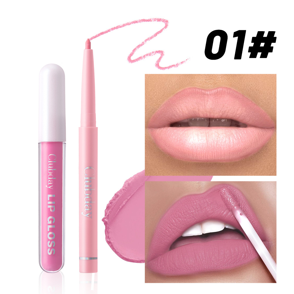 Clubday Long-lasting Velvet Matte Lip Gloss and frosted Outlining Lip Pen 6+6 Set, easy-to-Apply lipstick pen undefined