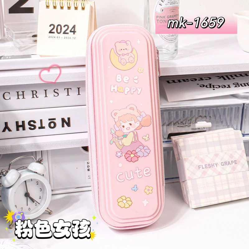 Cartoon capacious cute high quality teaching pencil case for elementary school students, Birthday gift, wholesale