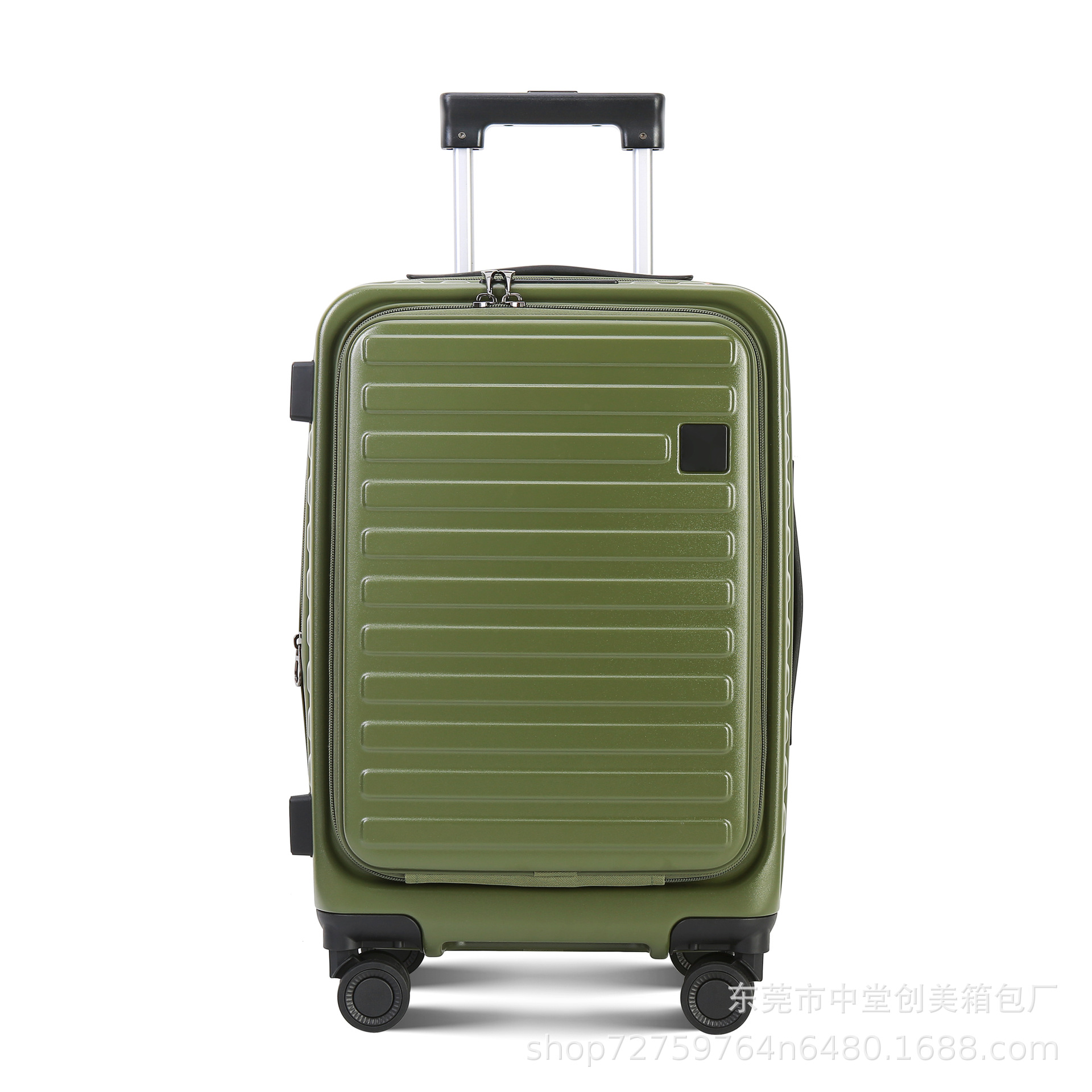 Export New High-End Front-Opening Luggage 20-inch PC Trolley Case Large Capacity Carry-On Suitcase Silent Wheel Travel Luggage