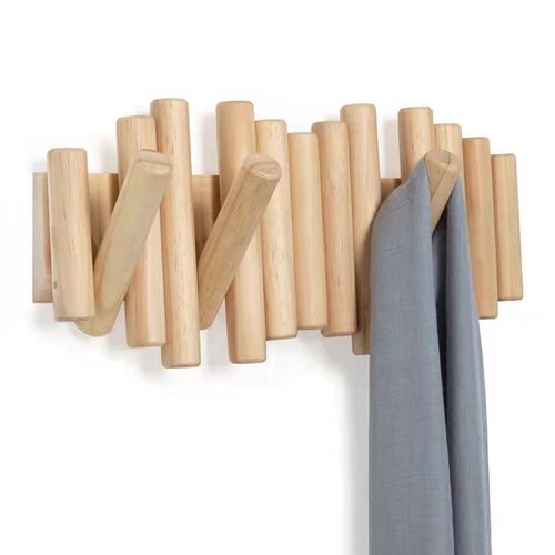 z% Nordic solid wood coat rack wall hanging coat hanger entrance hall coat hook floor-standing vertical wall hanging without nails