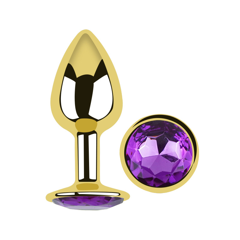 Traje de oro de acero inoxidable corte trasero pequeño anal plug back corte embolia Comercio exterior suministros para adultos productos del sexo