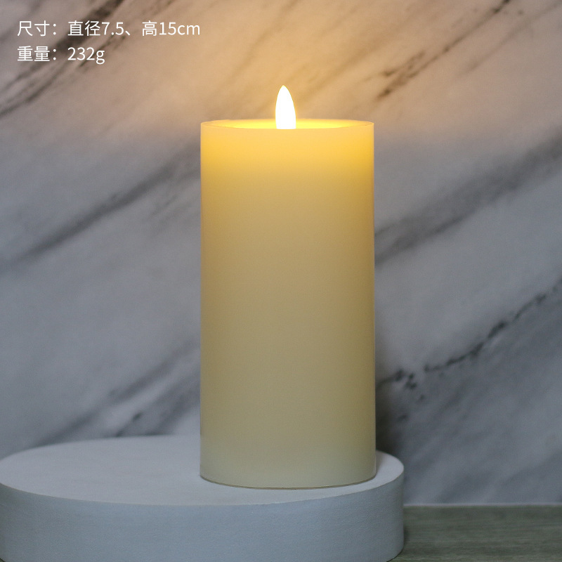 石蜡电子蜡烛生日婚庆装饰ins风道具子弹头摇摆led蜡烛电子小夜灯|undefined