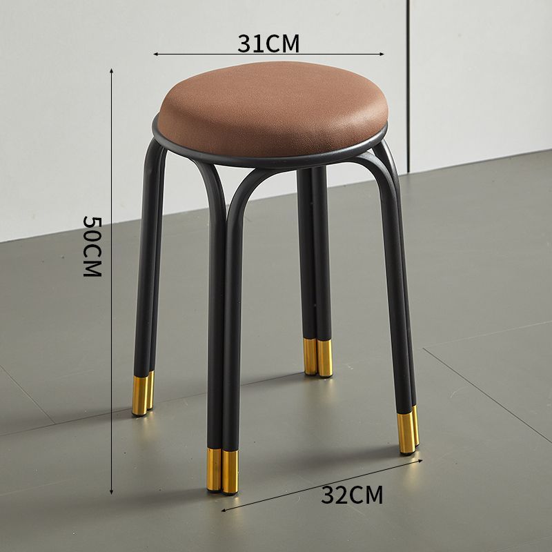 브라운 테크놀로지 가죽 표면 [높이 50cm - 4개의 다리가 안정적] ◁ 추천상품