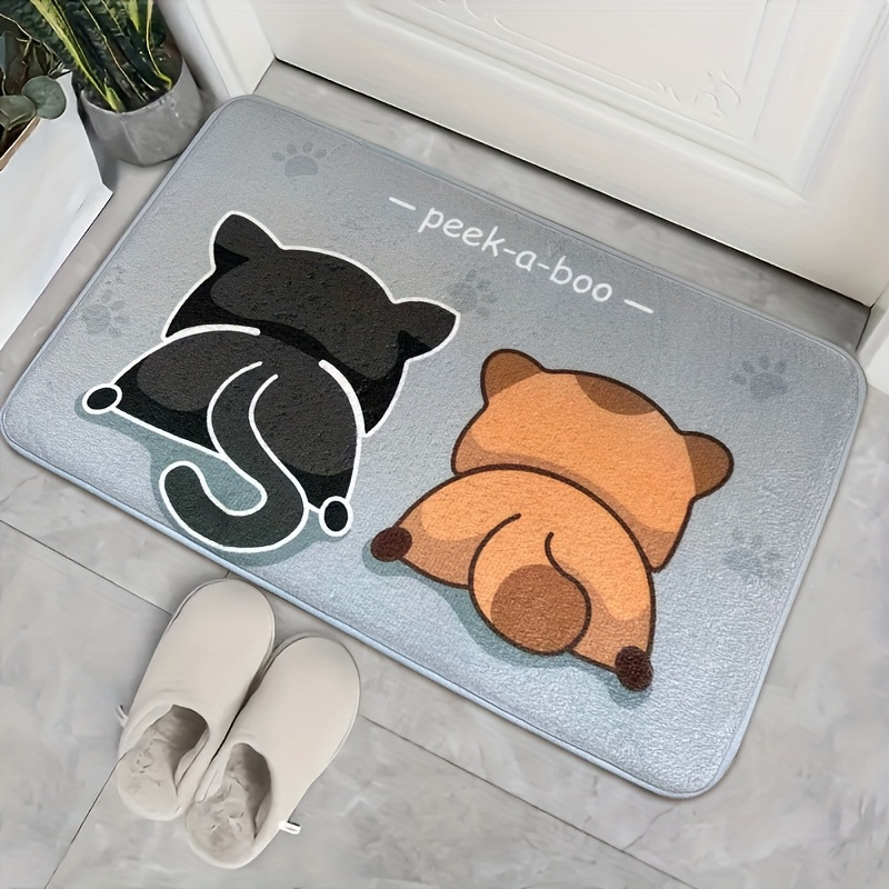 Cross-border export flannel floor mat for home use, absorbent foot mat for bathroom entrance, dirt-resistant and easy to clean, non-slip bathroom mat Cross-border export flannel floor mat for home use, absorbent foot mat for bathroom entrance, dirt-resistant and easy to clean, non-slip bathroom mat