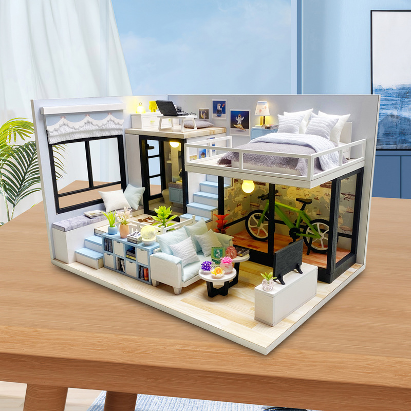 DIY Miniature House Loft My Room Handmade Assembly Model Scene Toy Decoration Creative Birthday Gift