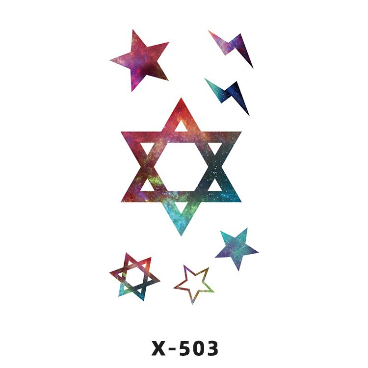 Arco de flor pequeña pegatinas de tatuaje fresco 3D dibujos animados transfronterizo Henna rosa impermeable texto en inglés pegatinas de tatuaje