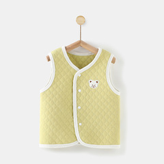 Infant Vests for Spring and Autumn, Winter Outdoor Wearing, Warm Children's Jackets, Pure Cotton for Baby Boys, Padded Kimonos for Newborn Girls
