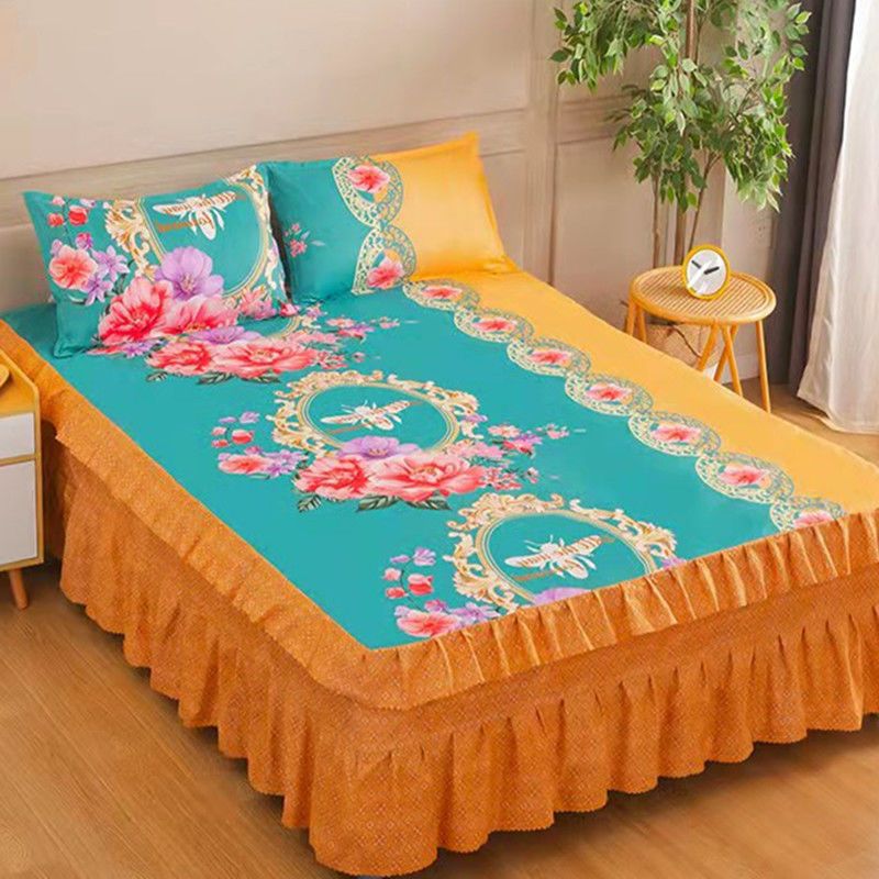 Loto borde falda sábanas de cama sábanas de cama cubierta de polvo Simmons ropa de cama colchón piso