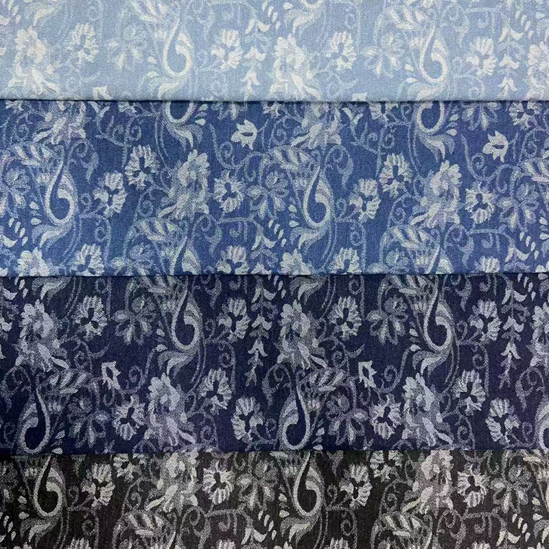 Trendy Brand Paisley Jacquard Washed Denim Fabric Pants Jackets Shorts Children's Clothing Bags Hats Apparel DIY Fabric Trendy Brand Paisley Jacquard Washed Denim Fabric Pants Jackets Shorts Children's Clothing Bags Hats Apparel DIY Fabric