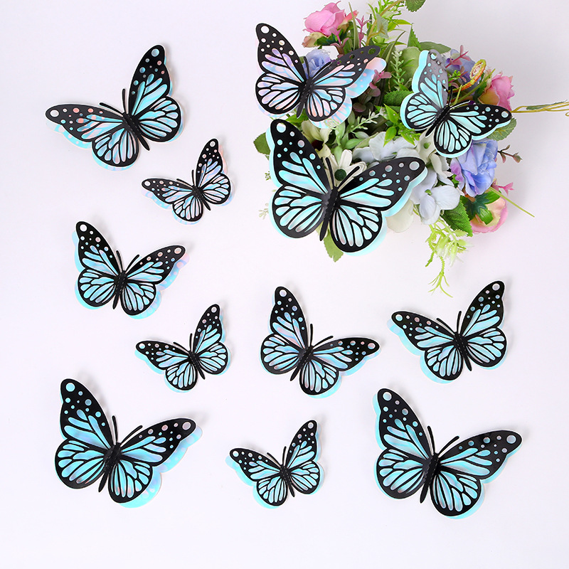 3d Decorative Hollow Butterfly Wall Stickers Double Layer Metal_voghion.com