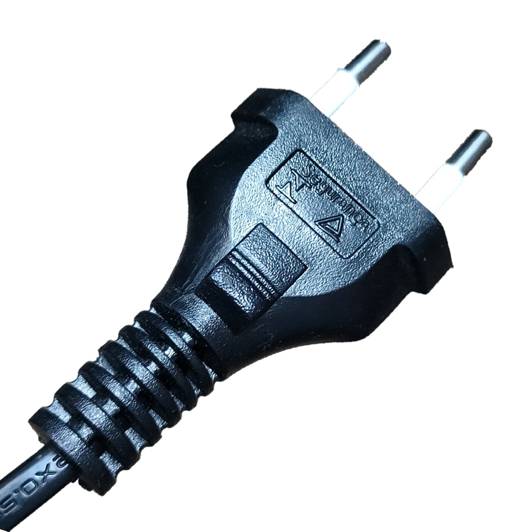 巴西2芯电源转换插头电源线优惠批发2.5A5A巴西规透明PVC两极插头