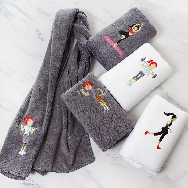 Sports Towel Sweat Absorbing Quick-drying Gym Yoga Sweat Towel Running Lengthened Shop Equipment Towel Fixed Printing Embroidered Logo