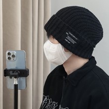 冬季大头围针织帽男帽子保暖毛线帽潮堆堆帽冷帽