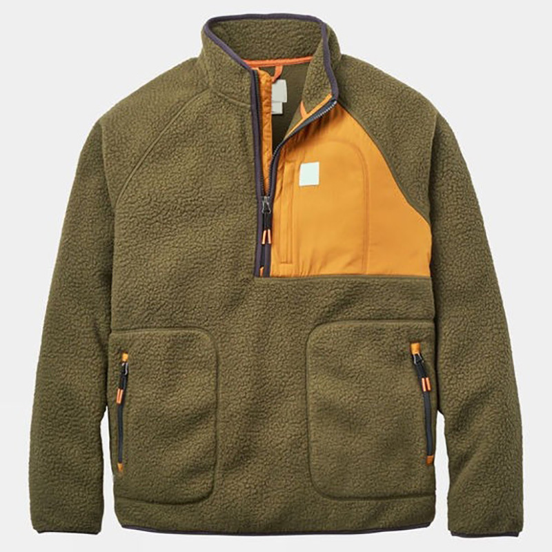 Autumn and Winter Custom-Made Polar Fleece Zip-Up Long-Sleeve Jacket with Stand Collar, Casual Loose Fashion Top, Versatile for Men