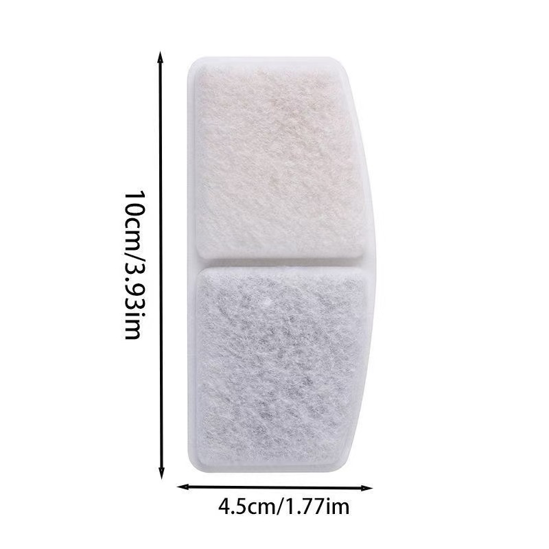 Elemento filtrante para dispensador de agua para mascotas, el más vendido de Amazon, filtro de algodón curvo redondo para dispensador de agua para gatos, venta al por mayor del fabricante.