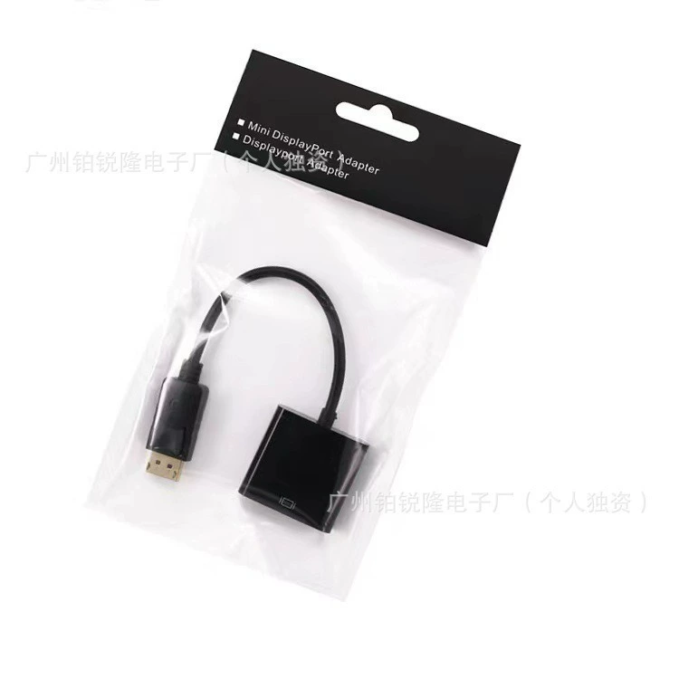 Адаптер кабель DisplayPort в VGA 1080P HD с позолоченным разъёмом, Plug and Play, подходит для ТВ/монитора