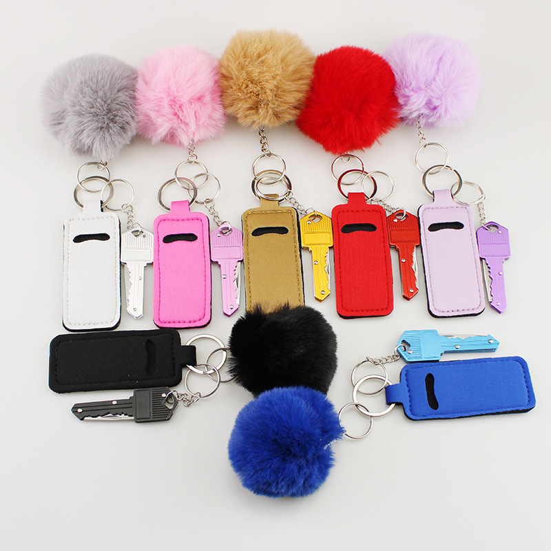 Modern Style Geometric Cloth Self-defense Unisex Bag Pendant Keychain display picture 1