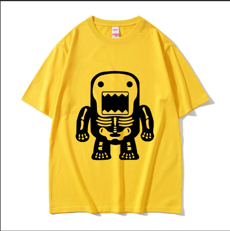 Domo Kun Funny Meme T-Shirt Men's Vintage Fashion O-Neck Sho