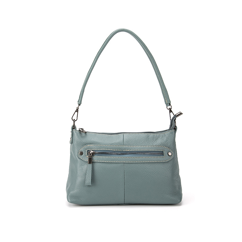 2023 nueva bolsa de mensajero de cuero suave bolsa de cuero genuino de gran capacidad para mujeres de mediana edad bolsa de hombro de la madre bolsa transfronteriza