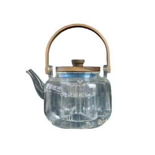 Lift kettle teapot Japanese teapot steaming dual-use glass teapot walnut teapot