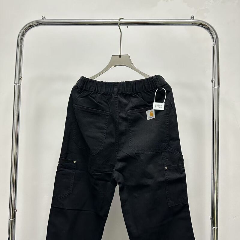 Carhart Carhart Solid Quality Embroidered Logging Pants Heavy Washed Old Tooling Pants Couple's