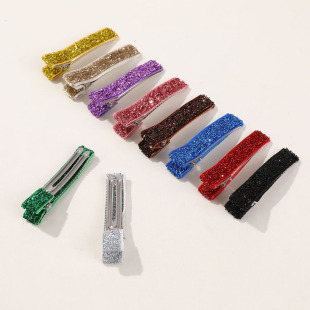 French style trendy elegant Christmas onion powder sequin hairpin word clip duckbill clip headdress hair accessories female bangs clip wholesale
