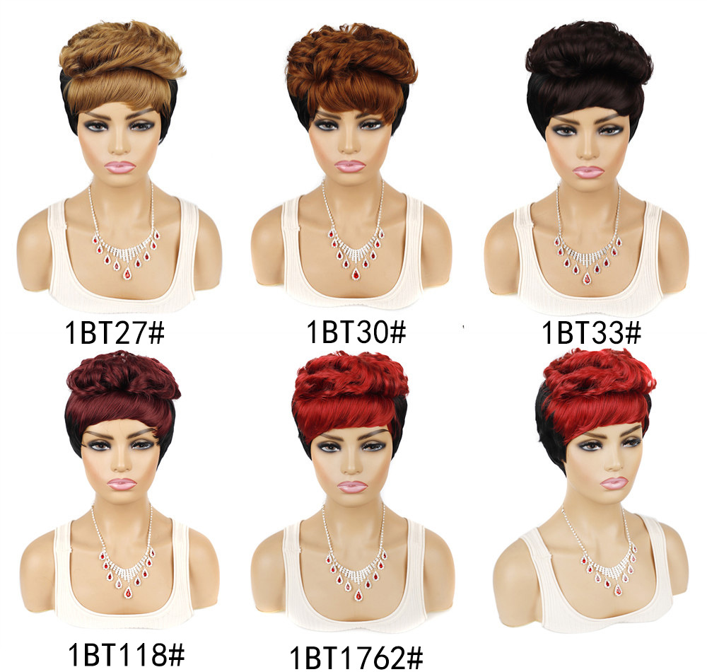 Fornitura di fasce colorate per capelli corti ricci da donna europea e americana, fasce colorate per capelli corti sbiancate e tinte all'ingrosso_voghion.com