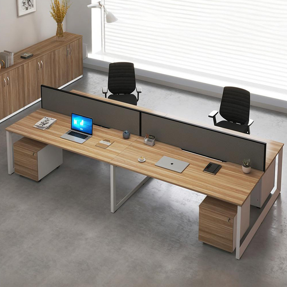 Mesa de personal 4 personas 6 personas mesa de computadora simple tarjeta de tarjeta de oficina pantalla de personal de trabajo