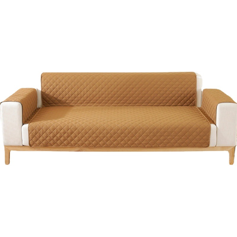 Transfronterizo de color sólido elástico de doble cara impermeable resistente a las manchas cojín del sofá para mascotas universal simple moderno sofá a cuadros en forma de diamante cubierta