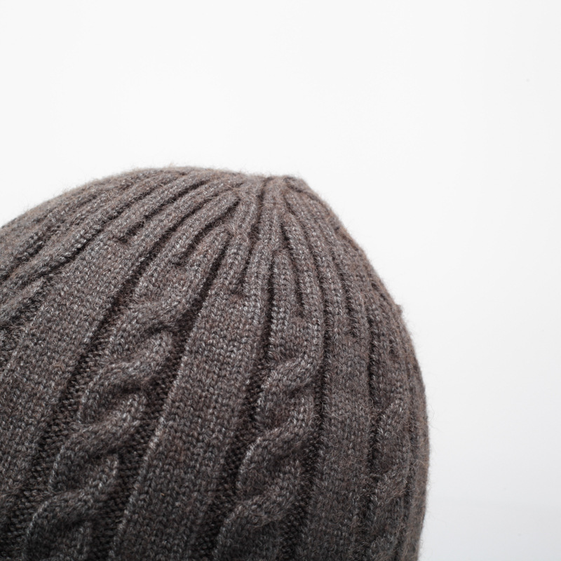 Women's Knitted Baseball Cap Wool Warm Winter Hat Ear Protection_voghion.com