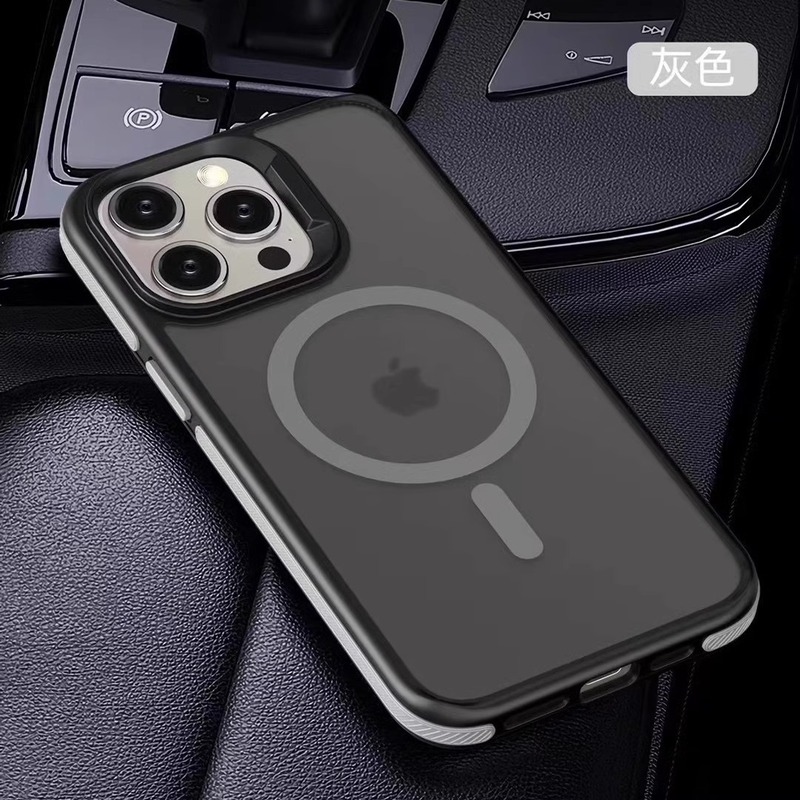 iPhone16Promax 磁気電話ケース 15Pro 保護カバー 14 2 色 13 滑り止めエッジスキンフィール 12p に適しています。|undefined