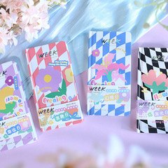 創意小清新weeks手賬本可愛ins簡約網格方格日記本隨身攜帶小本子