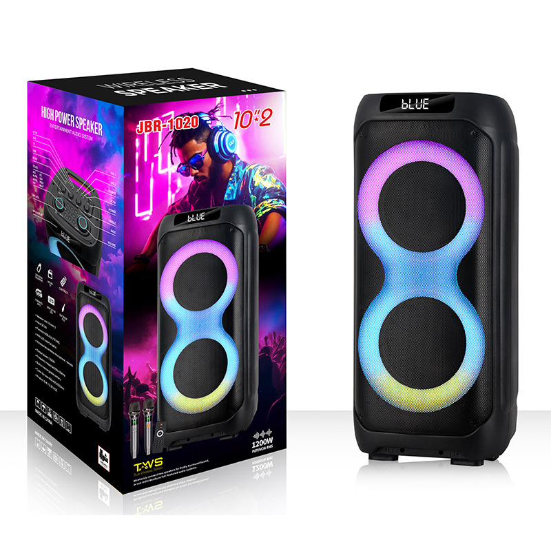 Fábrica fuente reclutar agente JBR - 1020 exportación de comercio exterior nuevo doble 10 pulgadas fiesta al aire libre sonido Bluetooth