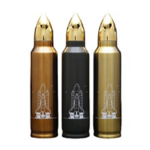 新款304不锈钢保温杯1000ml户外运动创意子弹头水杯子大容量水壶