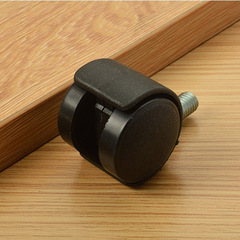 Minggu Factory 1-inch M8 lead screw swivel casters plastic nylon tooth office furniture casters